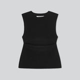 BIRROT Lay2 Drape top - sort