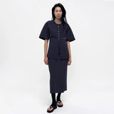 BIRROT Lay3 Half sleeve bluse - indigo mood