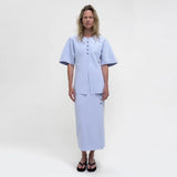 BIRROT Lay3 Half sleeve bluse - baby blue