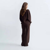 BIRROT Lay2 Straight bukser - Cocoa Brown
