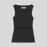 BIRROT Lay2 Drape top - Anthracite