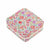 firkantet blomstret pink og lyserødt smykkeskrin 