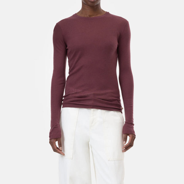 CLOSED T-shirt longsleeve - dark raisin red