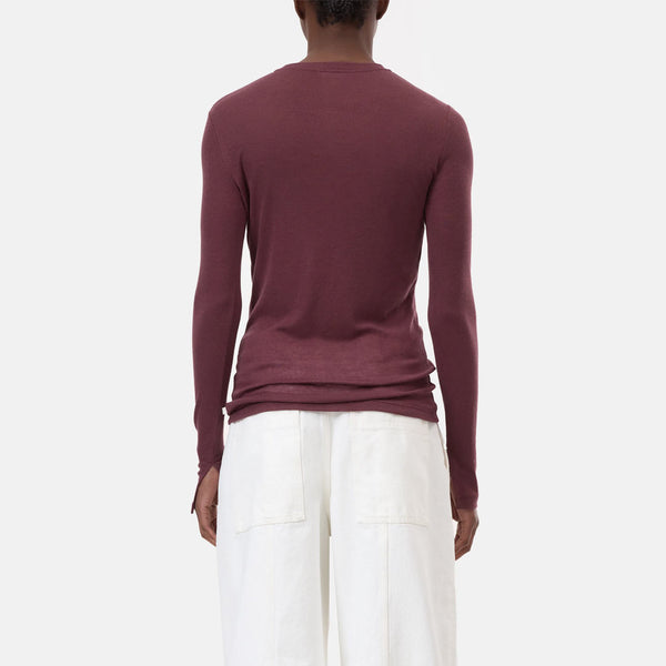CLOSED T-shirt longsleeve - dark raisin red