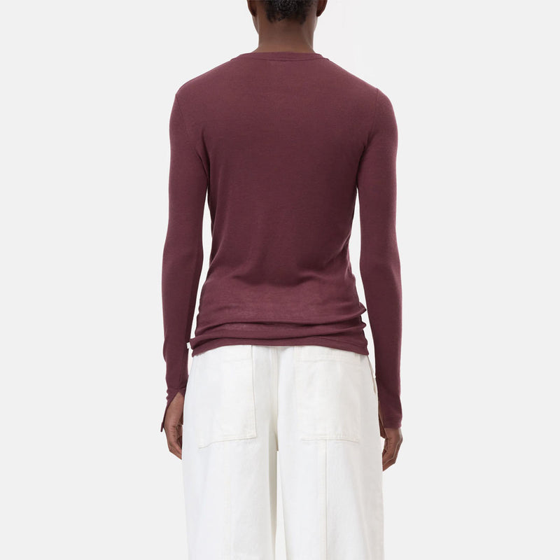 CLOSED T-shirt longsleeve - dark raisin red