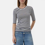 CLOSED Crewneck shortsleeve t-shirt - Dark Night striber