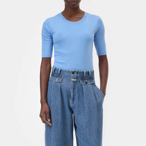 CLOSED Crewneck shortsleeve t-shirt - Sky Blue