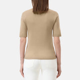 CLOSED Crewneck short sleeve bluse - urban beige