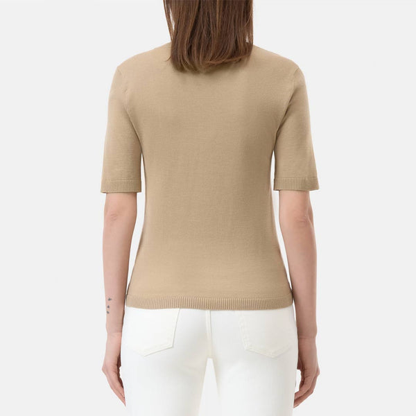CLOSED Crewneck short sleeve bluse - urban beige
