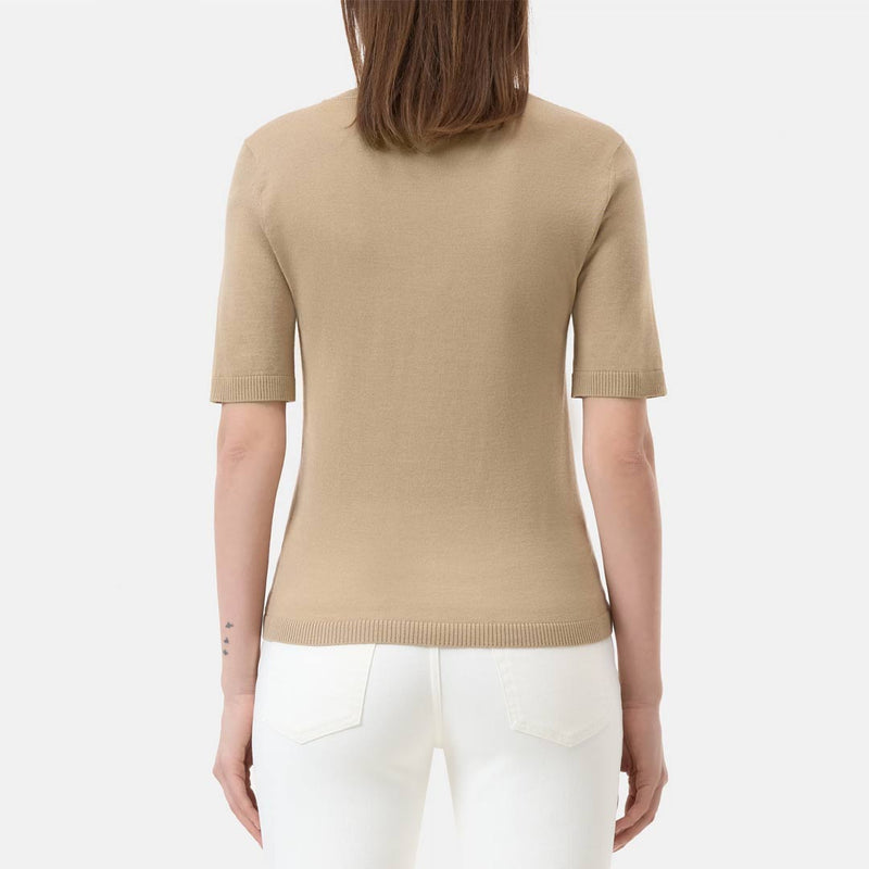 CLOSED Crewneck short sleeve bluse - urban beige