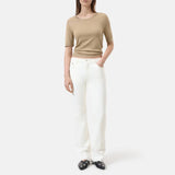 CLOSED Crewneck short sleeve bluse - urban beige