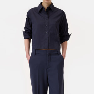 CLOSED Cropped Classic skjorte - dark blue