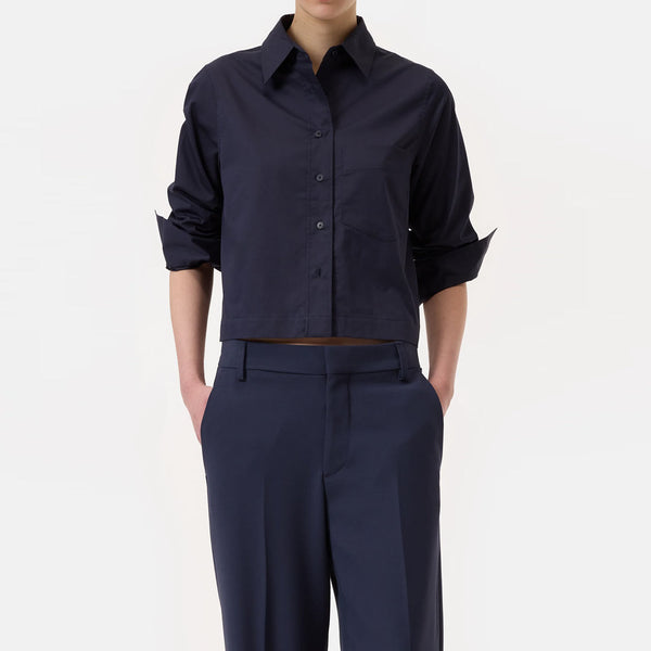 CLOSED Cropped Classic skjorte - dark blue