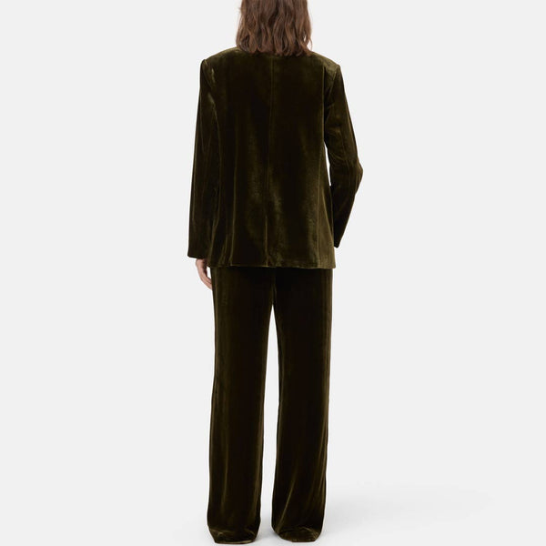 CLOSED Winona bukser - marsh green velour