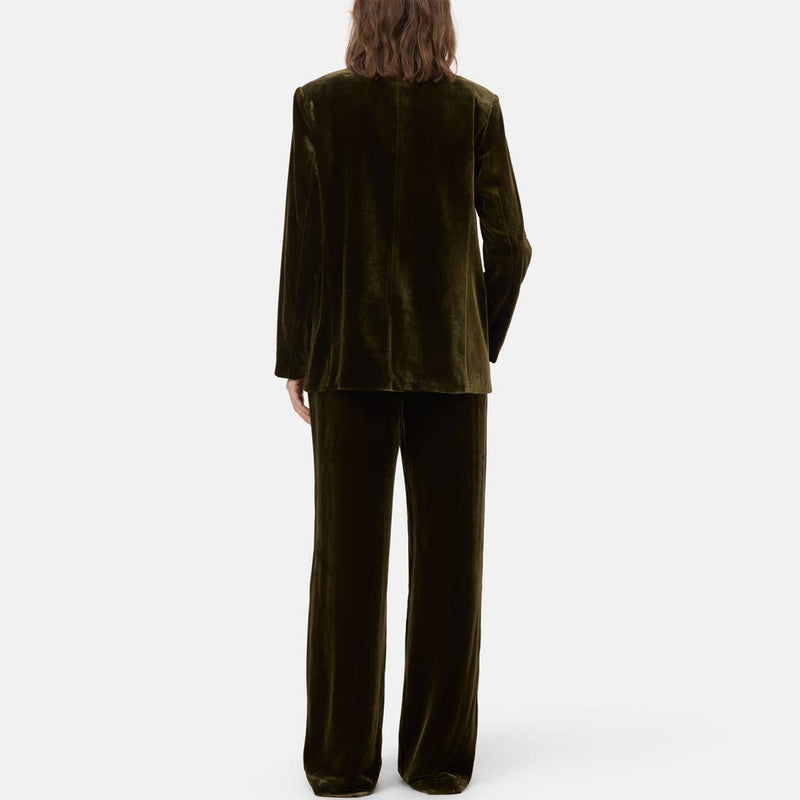 CLOSED Winona bukser - marsh green velour