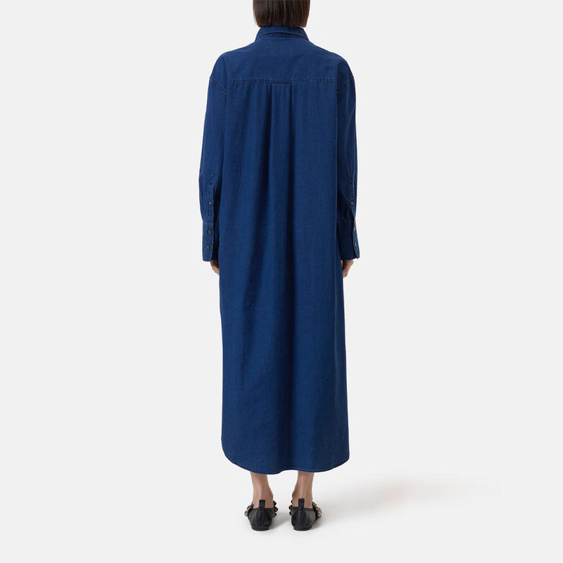 CLOSED denim skjorte kjole - dark blue