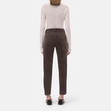 CLOSED Pedal pusher velour bukser - marsh green