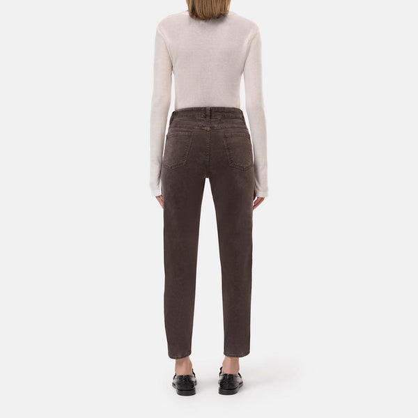 CLOSED Pedal pusher velour bukser - marsh green