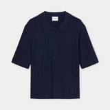 CLOSED Short Sleeve Polo bluse - Dark Night