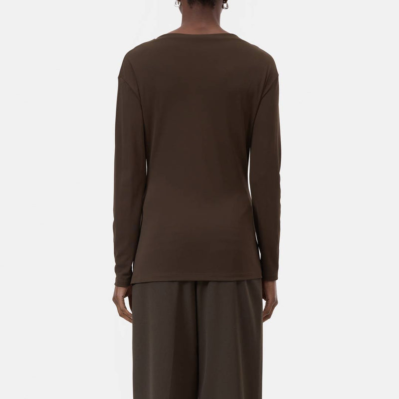 CLOSED Slit detail longsleeve bluse - marsh green