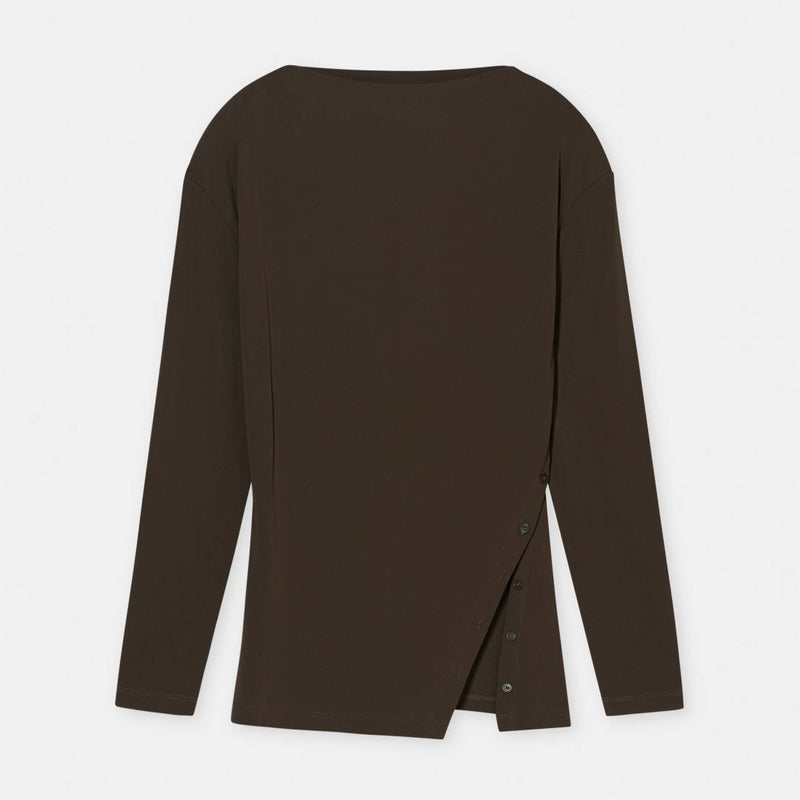 CLOSED Slit detail longsleeve bluse - marsh green