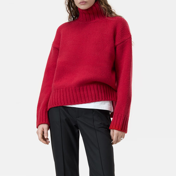 CLOSED Rollneck long sleeve rullekrave strik - chilli pepper rød