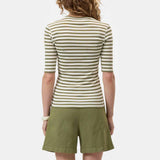 CLOSED Crewneck shortsleeve t-shirt - Hunter Green striber
