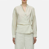 CLOSED Wrap bluse - sabbia beige