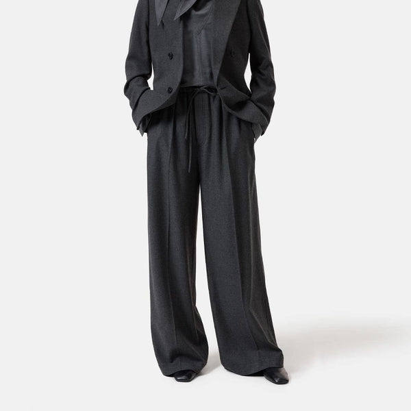 CLOSED Wynston bukser - Antracite melange