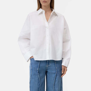 CLOSED Embroidered skjorte - hvid