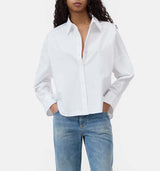 CLOSED Gathered shirt - hvid