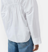 CLOSED Gathered shirt - hvid