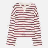 CLOSED Crewneck Striped Longsleeve bluse - Ivory