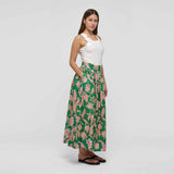 DEA KUDIBAL EddaDEA hør nederdel - Paisley Full Green