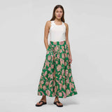 DEA KUDIBAL EddaDEA hør nederdel - Paisley Full Green