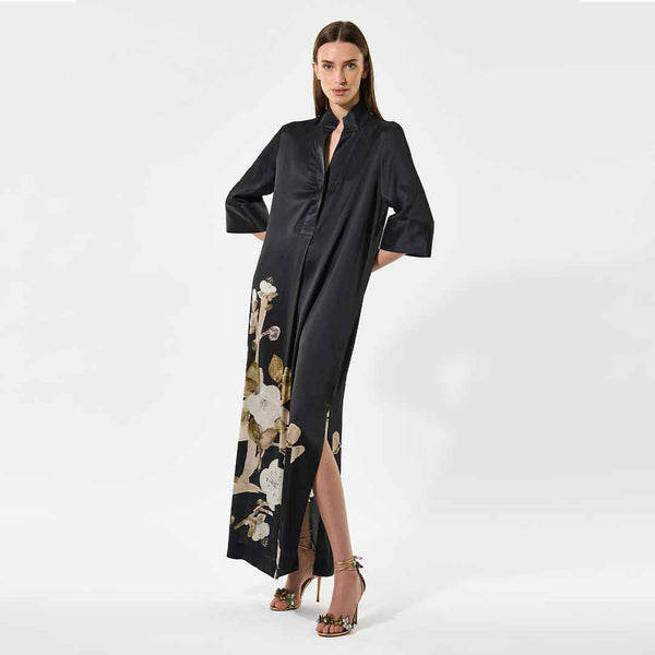 DEA KUDIBAL HelgaDEA silke kjole - Lotus Black