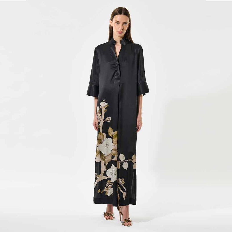 DEA KUDIBAL HelgaDEA silke kjole - Lotus Black