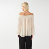 DEA KUDIBAL Tribadea off shoulder bluse - champagne