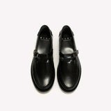 DICO T-bar Moccasin Loafer sko - sort*