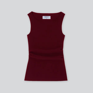 BIRROT Lay2 Drape top - Burgundy