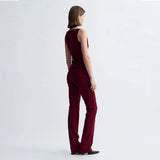 BIRROT Lay2 Drape top - Burgundy