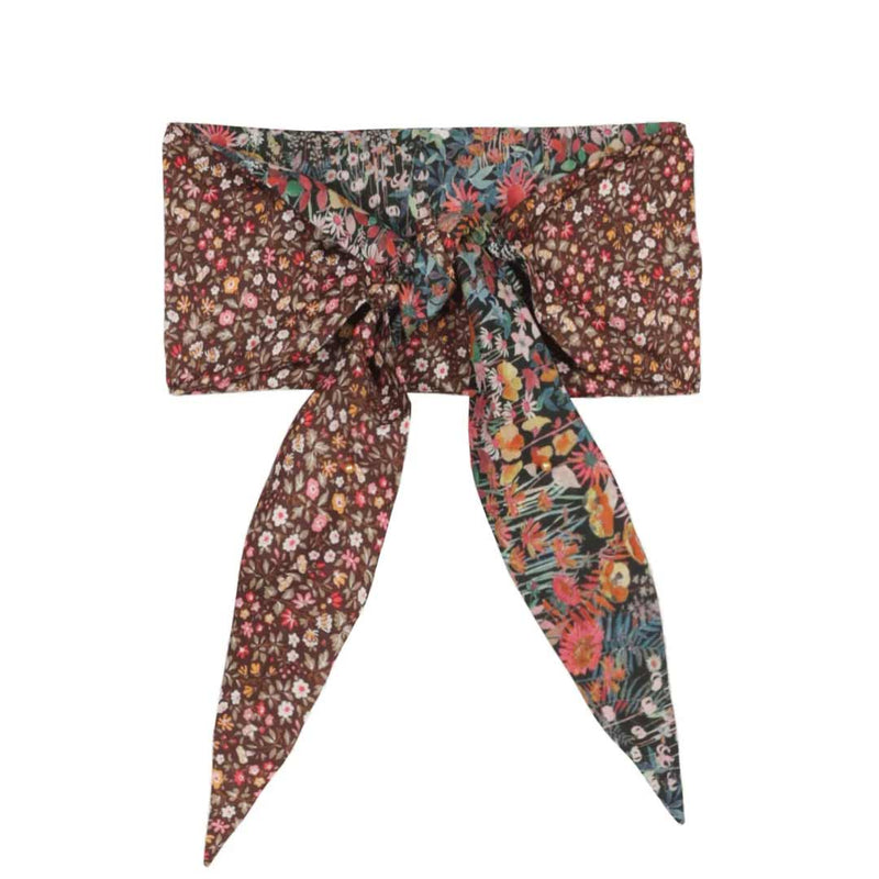 APOF Palma bandana tørklæde - faria flowers/ antheia brown