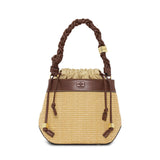 GANNI A5905 Bou Bucket Raffia taske - nature