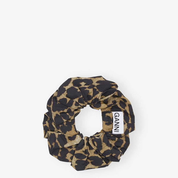 GANNI scrunchie - leopard