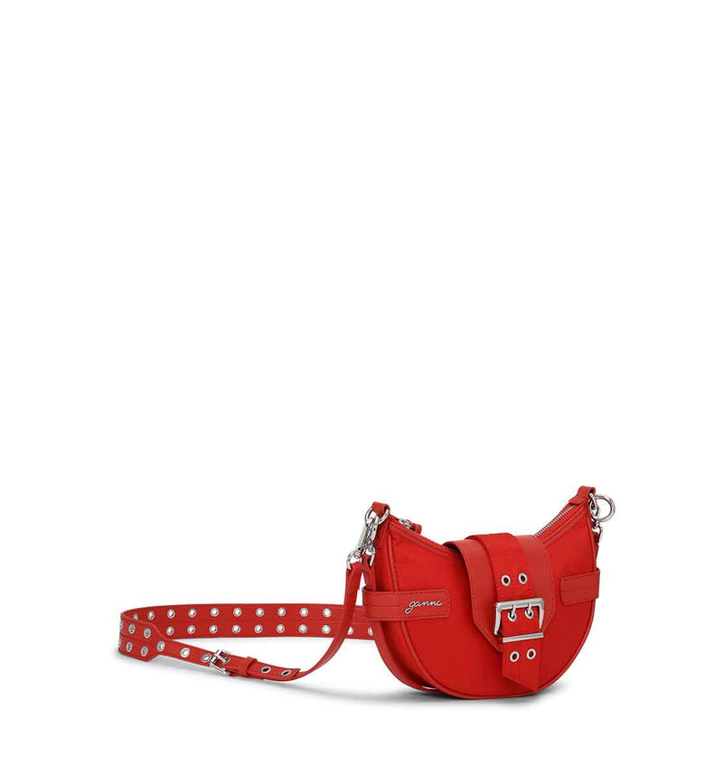 GANNI A6135 Bucky Small Crossbody Nylon taske - racing red