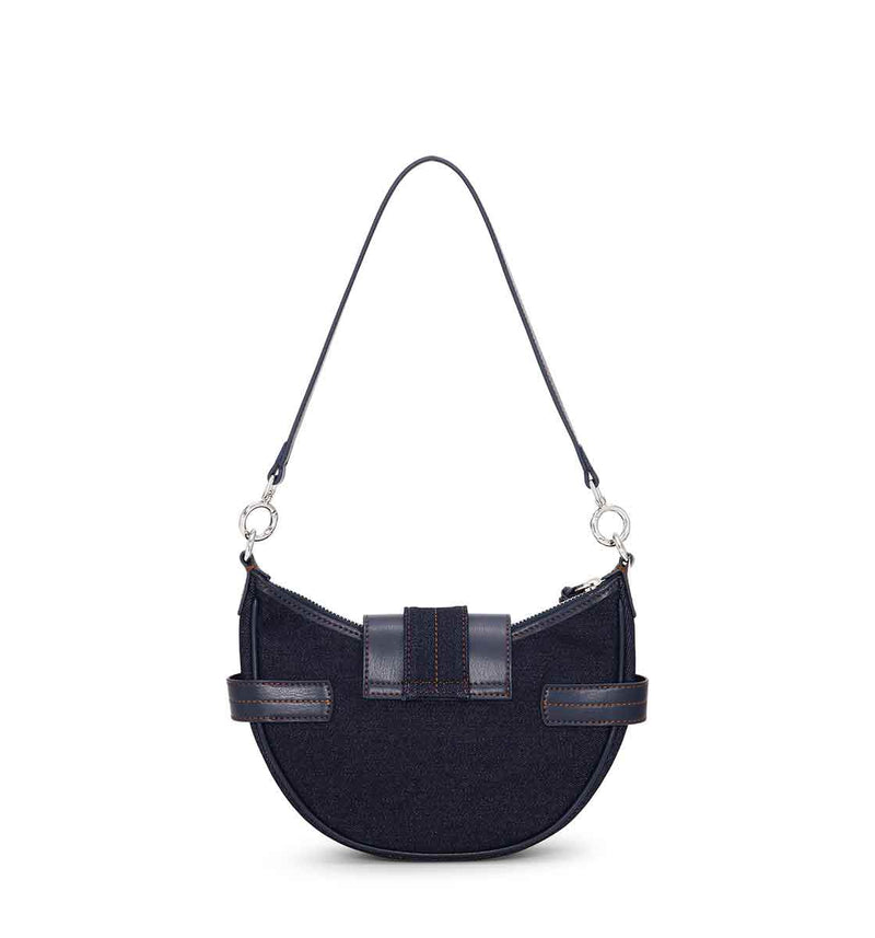 GANNI A6137 Bucky Small Crossbody Denim taske - dark navy