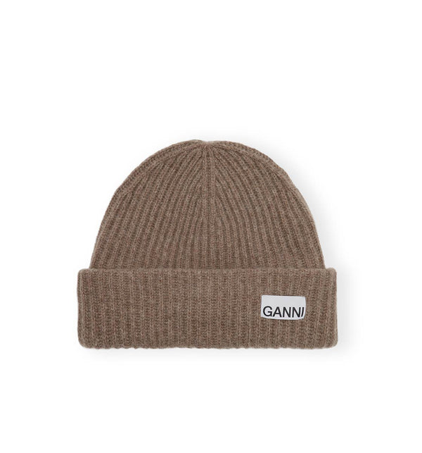 GANNI A6207 Structured Rib Beanie hue - tiger's eye