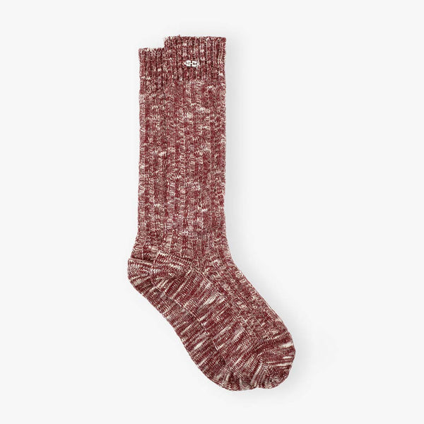 GANNI A6411 Chunky Cotton Socks - Dark Burgundy