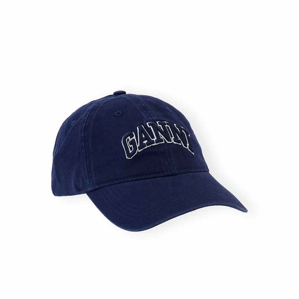 Blå kasket med logo fra Ganni