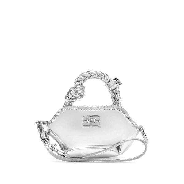 GANNI A7050 Bou Bag Nano Specchio  - sølv